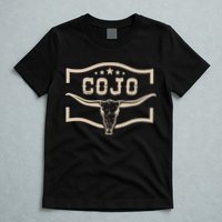 Cojo Country Music Cow Skull, Western Skull T-Shirt