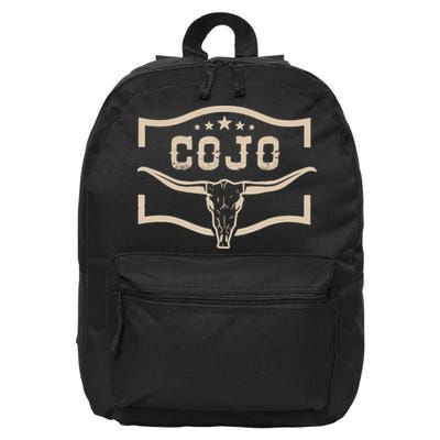 Cojo Country Music Cow Skull, Western Skull 16 in Basic Backpack
