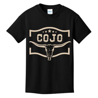 Cojo Country Music Cow Skull, Western Skull Kids T-Shirt
