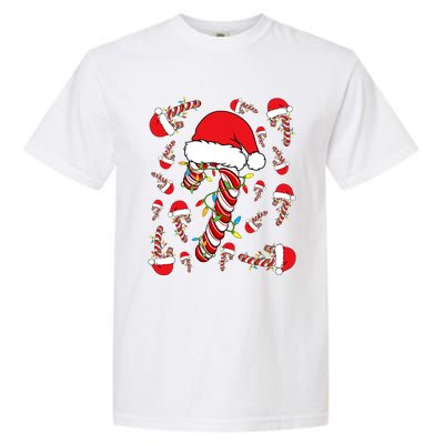 Candy Cane Merry And Bright Red And White Funny Christmas Garment-Dyed Heavyweight T-Shirt