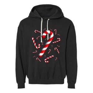 Candy Cane Merry And Bright Red And White Candy Costume Garment-Dyed Fleece Hoodie