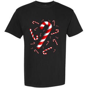 Candy Cane Merry And Bright Red And White Candy Costume Garment-Dyed Heavyweight T-Shirt