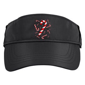 Candy Cane Merry And Bright Red And White Candy Costume Adult Drive Performance Visor