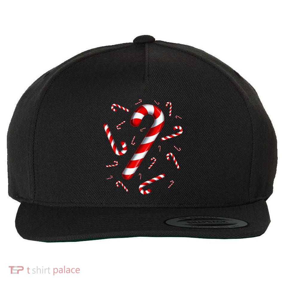 Candy Cane Merry And Bright Red And White Candy Costume Wool Snapback Cap