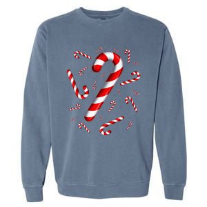 Candy Cane Merry And Bright Red And White Candy Costume Garment-Dyed Sweatshirt