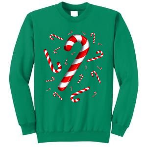 Candy Cane Merry And Bright Red And White Candy Costume Sweatshirt