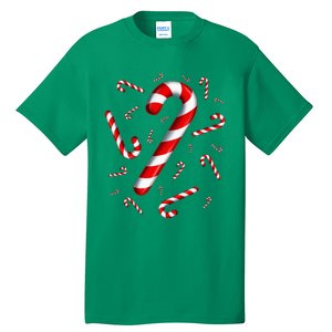 Candy Cane Merry And Bright Red And White Candy Costume Tall T-Shirt