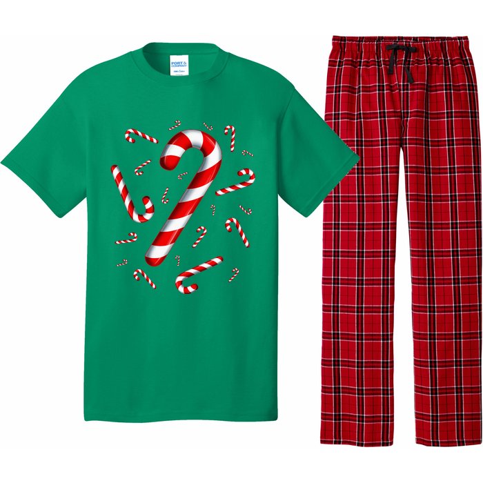 Candy Cane Merry And Bright Red And White Candy Costume Pajama Set