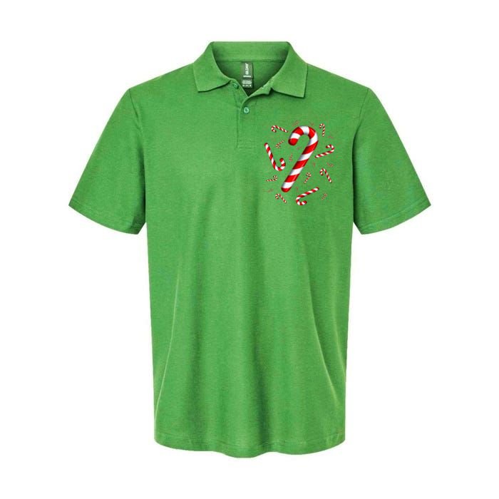 Candy Cane Merry And Bright Red And White Candy Costume Softstyle Adult Sport Polo