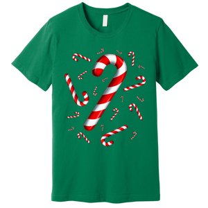 Candy Cane Merry And Bright Red And White Candy Costume Premium T-Shirt