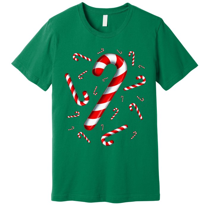 Candy Cane Merry And Bright Red And White Candy Costume Premium T-Shirt