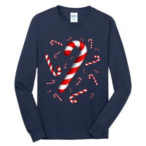 Candy Cane Merry And Bright Red And White Candy Costume Tall Long Sleeve T-Shirt