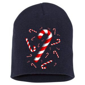 Candy Cane Merry And Bright Red And White Candy Costume Short Acrylic Beanie