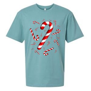 Candy Cane Merry And Bright Red And White Candy Costume Sueded Cloud Jersey T-Shirt