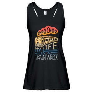 Choo Choo My Life Is A Train Wreck Ladies Essential Flowy Tank