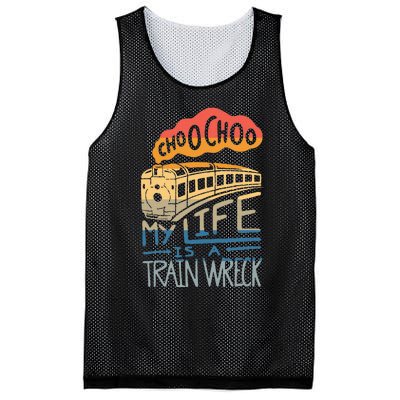 Choo Choo My Life Is A Train Wreck Mesh Reversible Basketball Jersey Tank