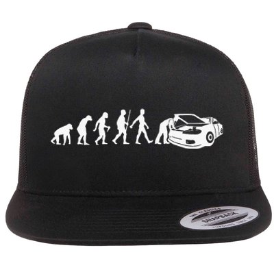 Cool Car Mechanic For Dad Car Garage Car Mechanic Flat Bill Trucker Hat