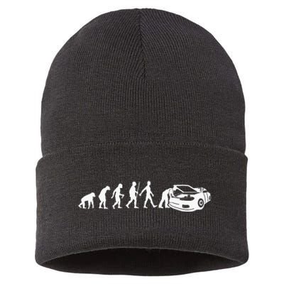 Cool Car Mechanic For Dad Car Garage Car Mechanic Sustainable Knit Beanie