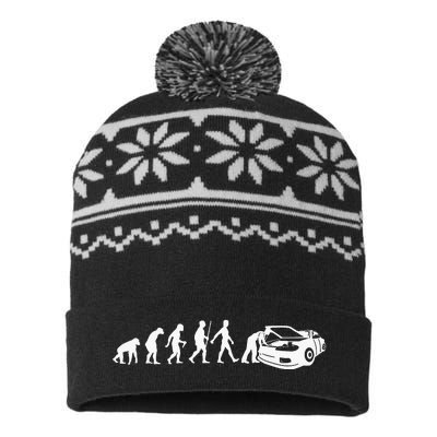 Cool Car Mechanic For Dad Car Garage Car Mechanic USA-Made Snowflake Beanie