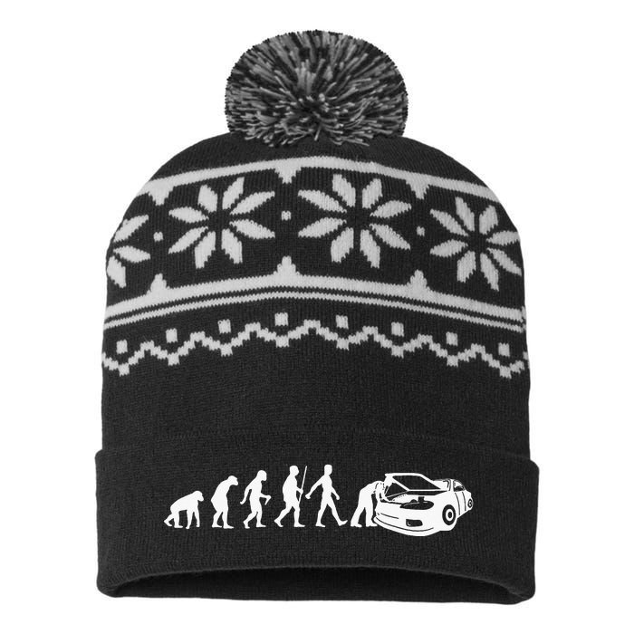 Cool Car Mechanic For Dad Car Garage Car Mechanic USA-Made Snowflake Beanie