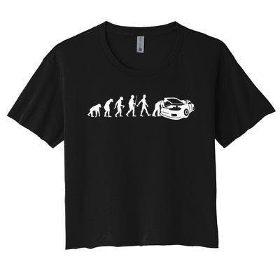 Cool Car Mechanic For Dad Car Garage Car Mechanic Women's Crop Top Tee