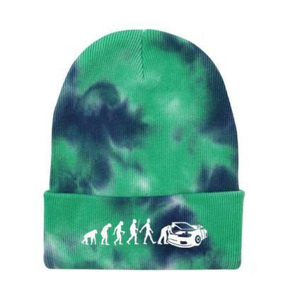 Cool Car Mechanic For Dad Car Garage Car Mechanic Tie Dye 12in Knit Beanie