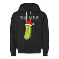 Christmas Couple Matching Tickle My Pickle Garment-Dyed Fleece Hoodie