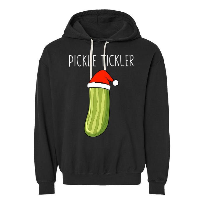 Christmas Couple Matching Tickle My Pickle Garment-Dyed Fleece Hoodie