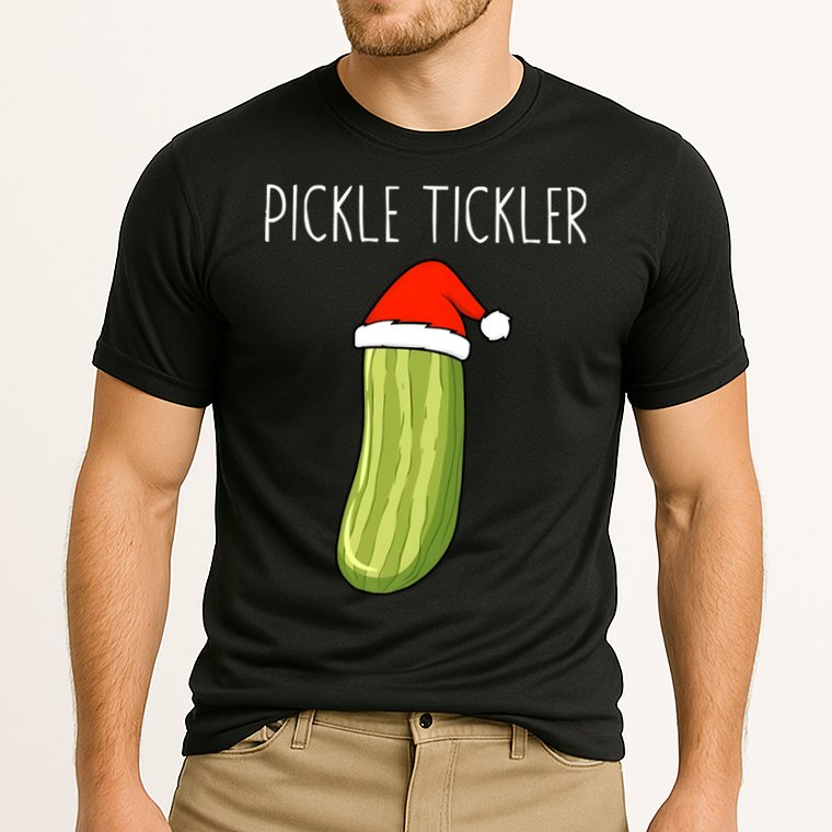 Christmas Couple Matching Tickle My Pickle Performance Shirt