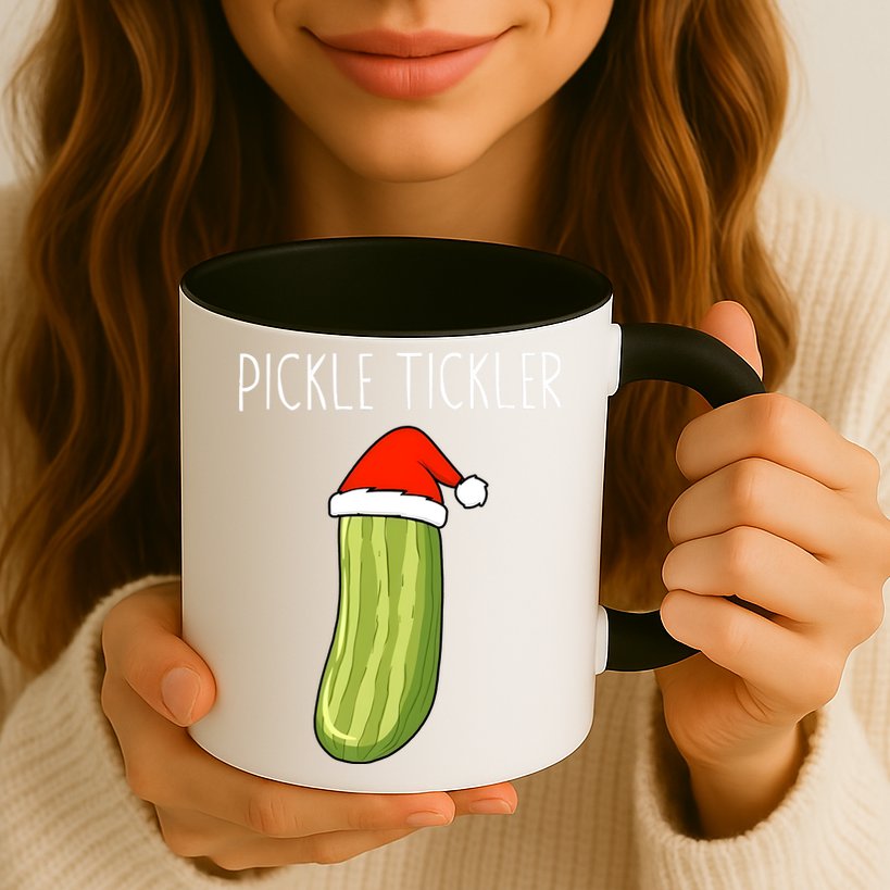 Christmas Couple Matching Tickle My Pickle Mug