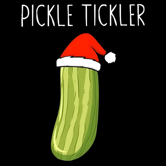 Christmas Couple Matching Tickle My Pickle Cropped Pullover Crew