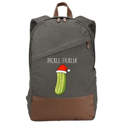 Christmas Couple Matching Tickle My Pickle Cotton Canvas Backpack