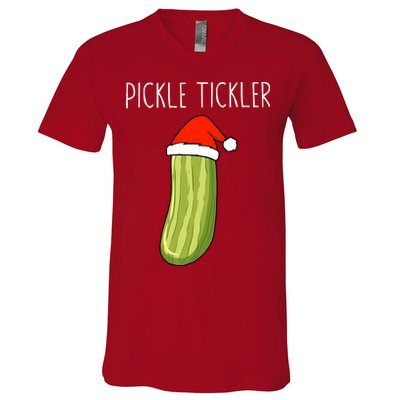 Christmas Couple Matching Tickle My Pickle V-Neck T-Shirt