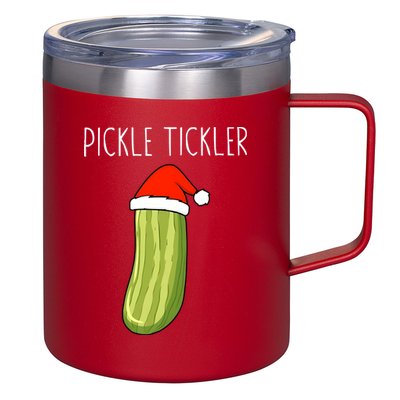 Christmas Couple Matching Tickle My Pickle 12oz Stainless Steel Coffee Mug