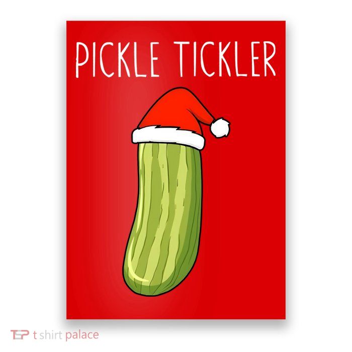 Christmas Couple Matching Tickle My Pickle Poster