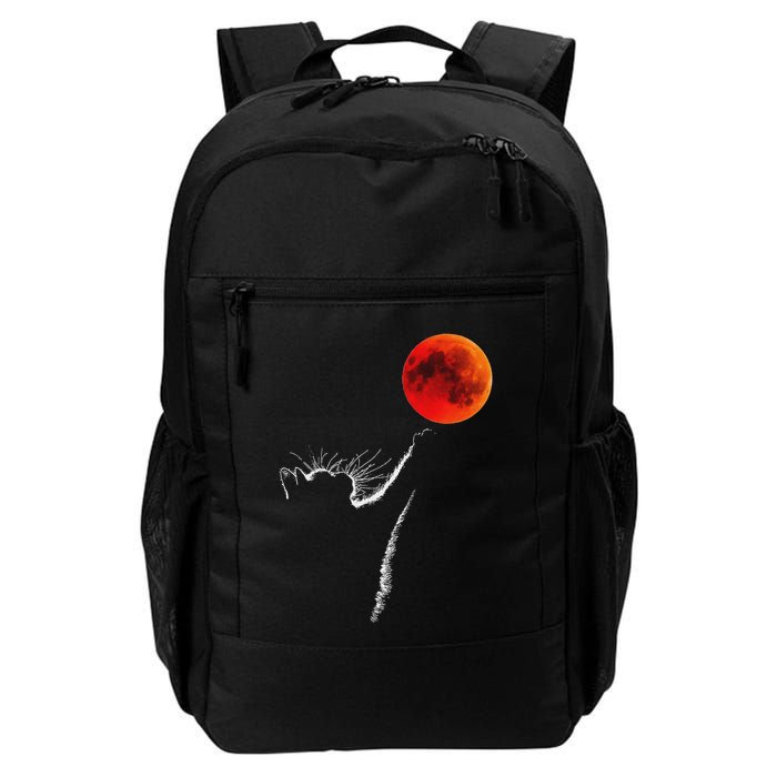 Curious Cat Meets The Blood Moon Lunar Eclipse 14 March 2025 Backpack