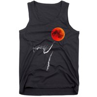 Curious Cat Meets The Blood Moon Lunar Eclipse 14 March 2025 Tank Top