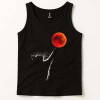 Curious Cat Meets The Blood Moon Lunar Eclipse 14 March 2025 Tank Top