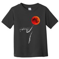 Curious Cat Meets The Blood Moon Lunar Eclipse 14 March 2025 Toddler T-Shirt