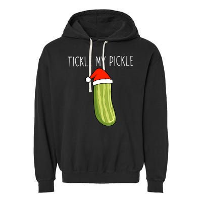 Christmas Couple Matching Tickle My Pickle Garment-Dyed Fleece Hoodie