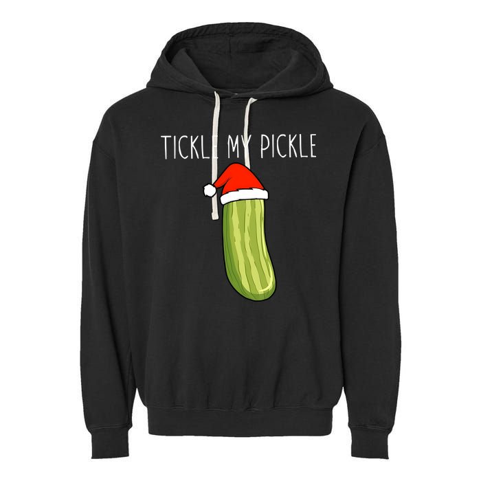 Christmas Couple Matching Tickle My Pickle Garment-Dyed Fleece Hoodie