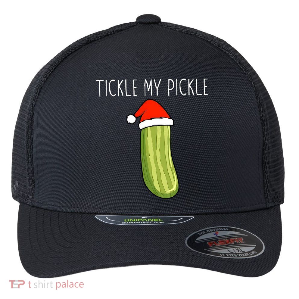 Christmas Couple Matching Tickle My Pickle Flexfit Unipanel Trucker Cap