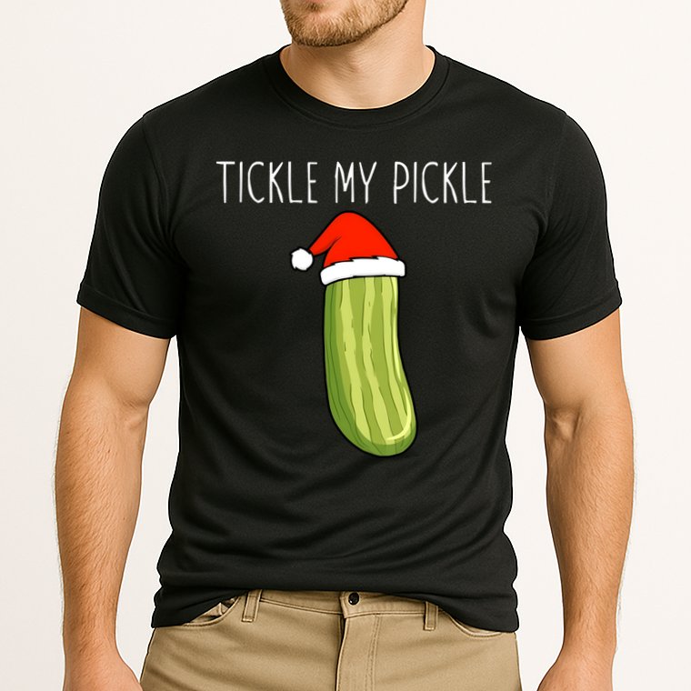 Christmas Couple Matching Tickle My Pickle Performance Shirt