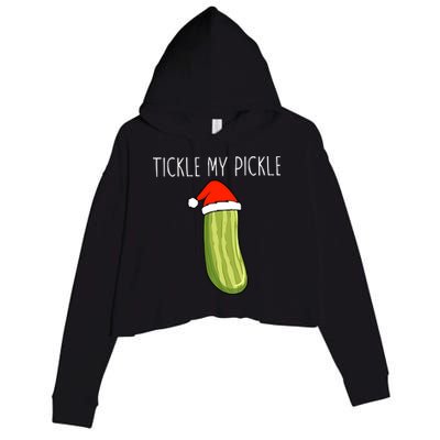 Christmas Couple Matching Tickle My Pickle Crop Fleece Hoodie