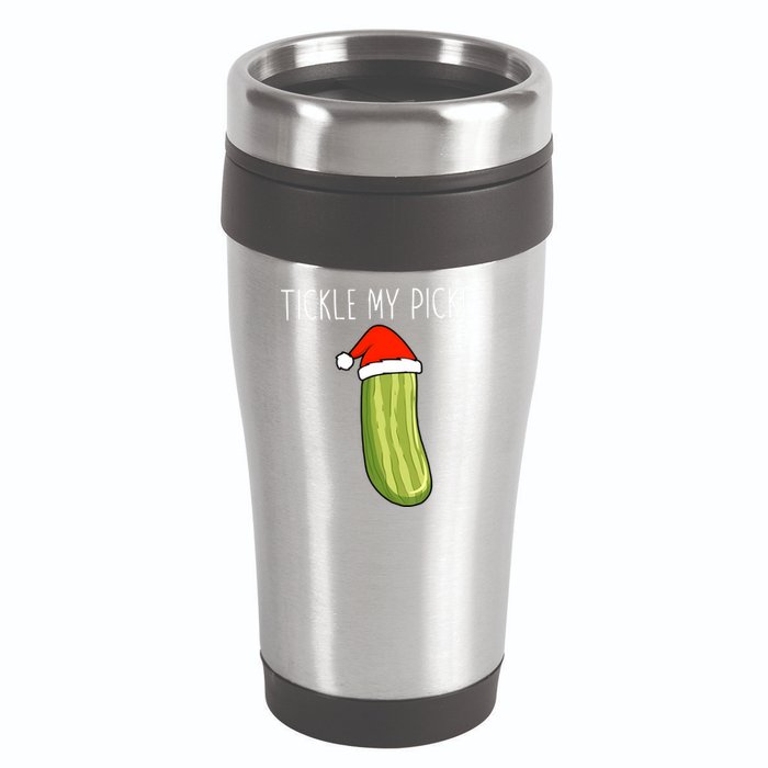 Christmas Couple Matching Tickle My Pickle 16oz Travel Tumbler