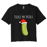 Christmas Couple Matching Tickle My Pickle Women's Crop Top Tee