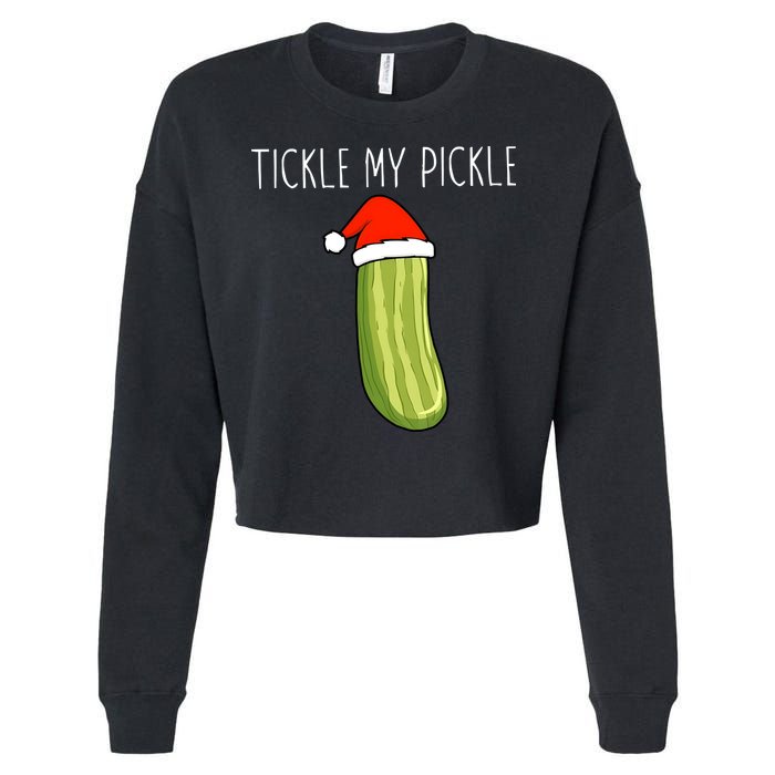 Christmas Couple Matching Tickle My Pickle Cropped Pullover Crew