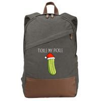 Christmas Couple Matching Tickle My Pickle Cotton Canvas Backpack