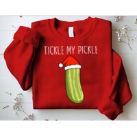 Christmas Couple Matching Tickle My Pickle Sweatshirt