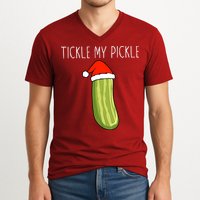 Christmas Couple Matching Tickle My Pickle V-Neck T-Shirt